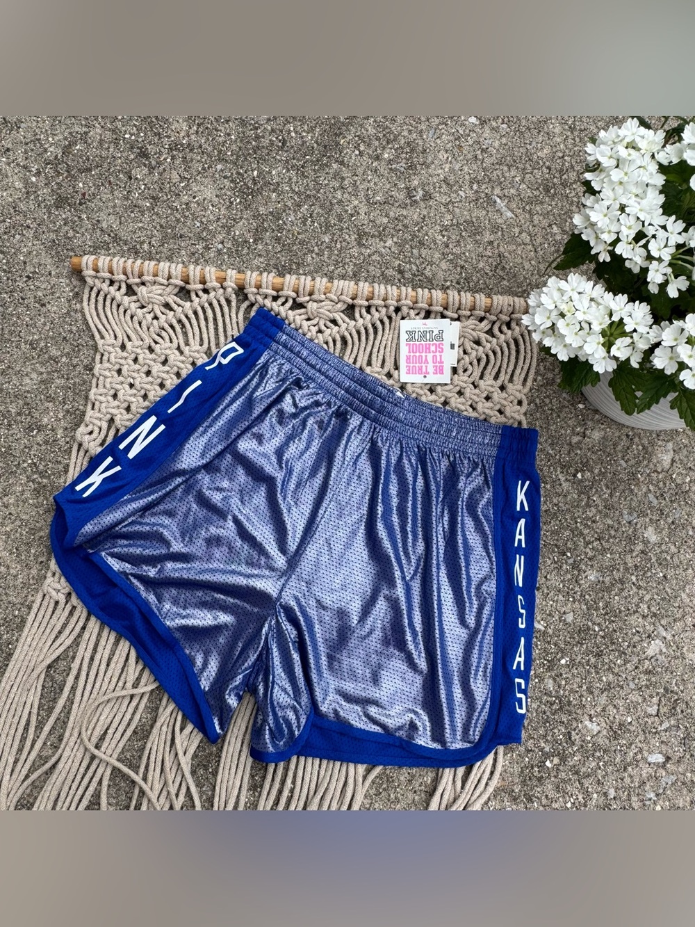 NWT Pink Victoria’s Secret Kansas Mesh Athletic Shorts Size Small
